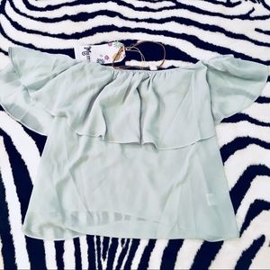 SHOW ME YOUR MUMU CHIQUITA TOP SEAFOAM